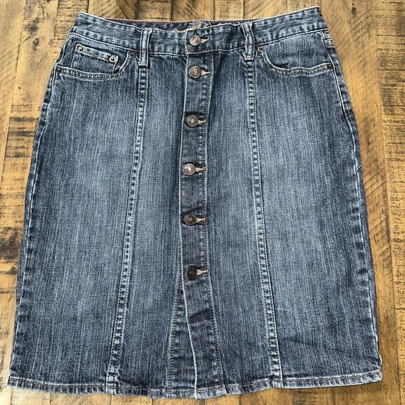 Tommy Hilfiger Dresses & Skirts - Vintage Tommy Hilfiger Denim Maxi Skirt Front/rear Pockets size 6-buttons (SO13)